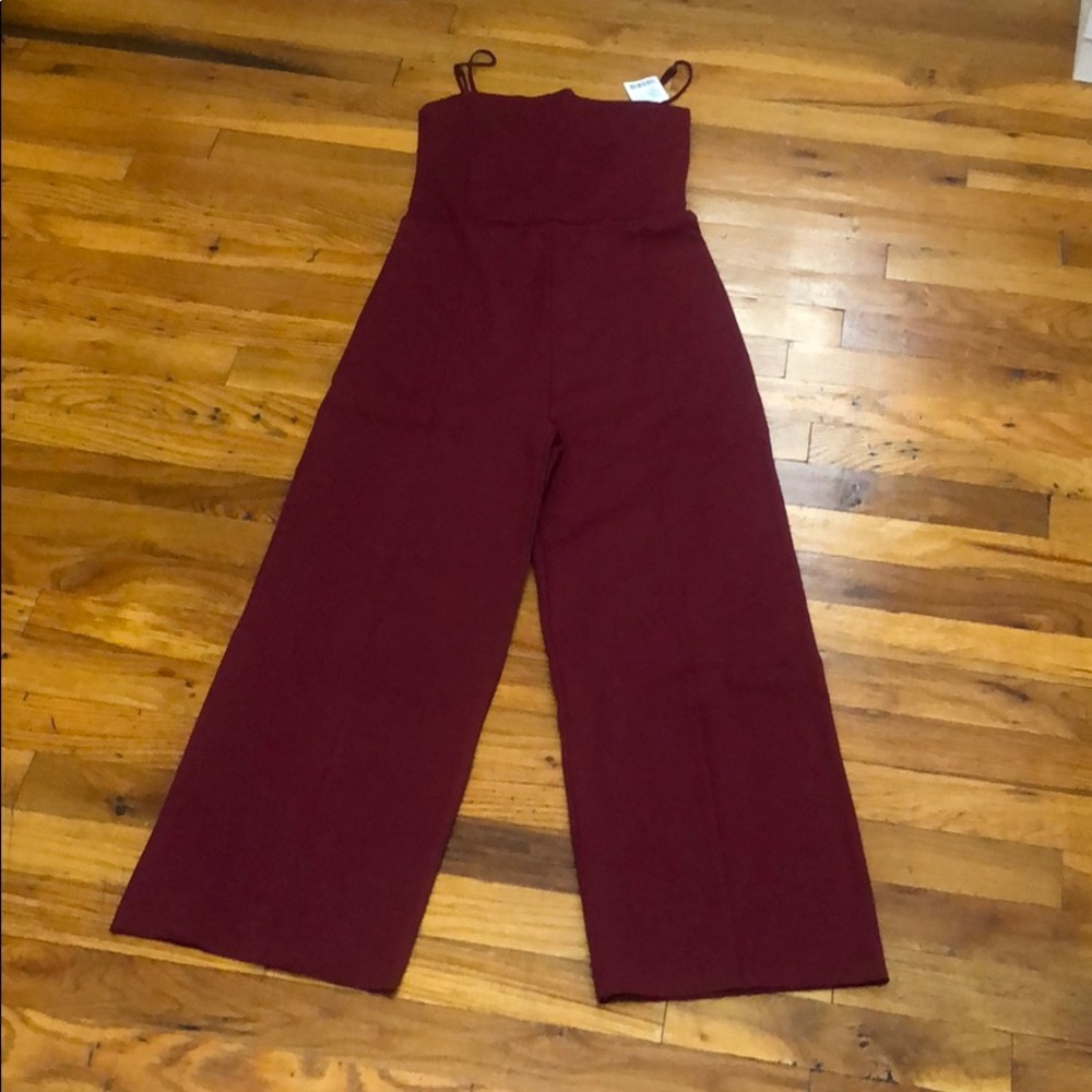 Burgundy Jumpsuit - Picture 1 of 5